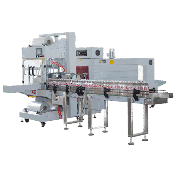 Máy cắt dán co lốc chai tự động