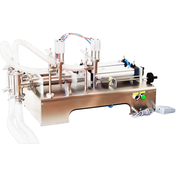 Máy chiết rót pitong nằm 2 vòi bán tự động
