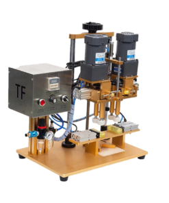 Máy đóng nắp chai để bàn – Máy vặn nắp chai 2 motor, máy xoắn nắp chai
