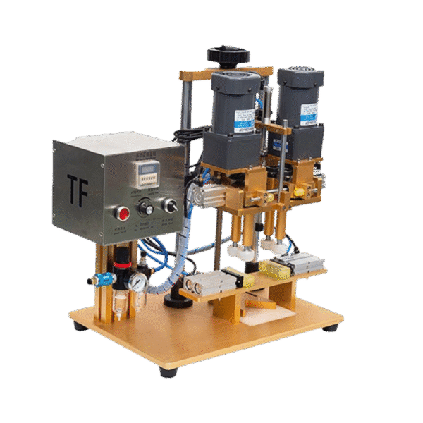 Máy đóng nắp chai để bàn – Máy vặn nắp chai 2 motor, máy xoắn nắp chai